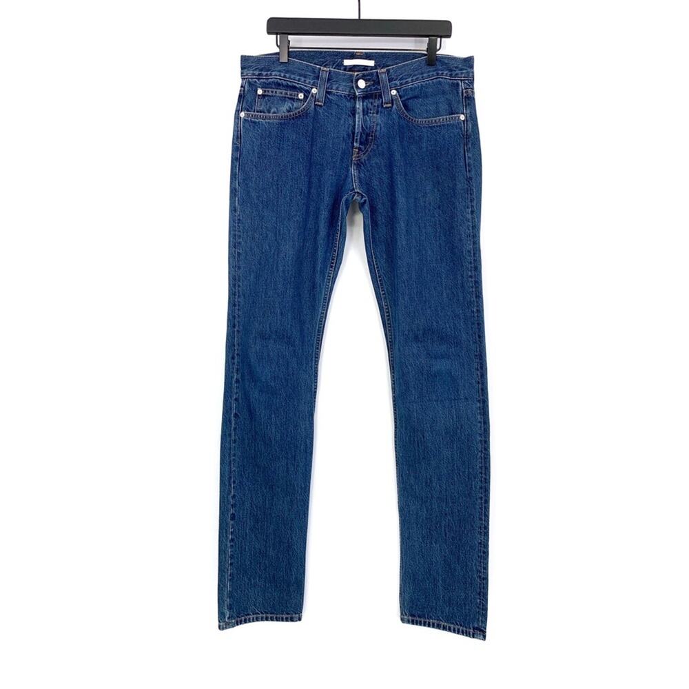 HELMUT LANG Unisex Low Rise Slim Leg Jean Blue Denim 32M / 29W